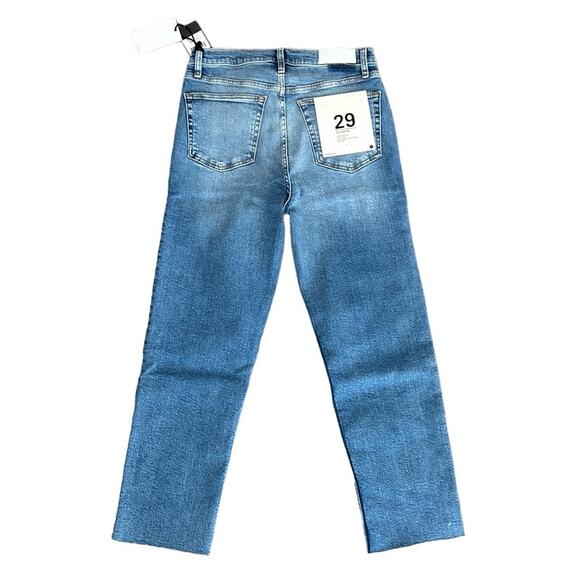 RE/DONE high-rise stove pipe jeans, indigo storm, women’s size 29 NWT! - Picture 11 of 12